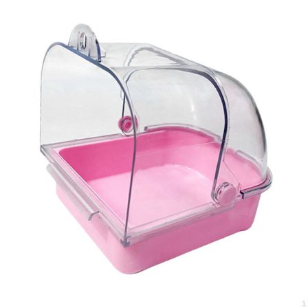 Fågelbad Fågelbur Hängande Papegoja Badkar Duschlåda för Parakiter Undulat