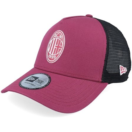 New Era - Rojo trucker Gorra - AC Milan Seasonal Cherry Jam/Black A-frame Trucker @ Hatstore