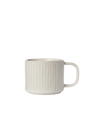 ERNST Tekopp räfflad Kök & matlagning Vit d9,5 h8