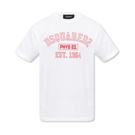 Dsquared2 Logo T-shirt vit, Herr, Herr, Storlek: L