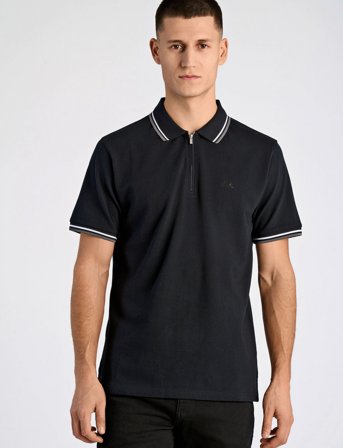 Lindbergh Polo Shirt W?. Contrast Piping - Black - S