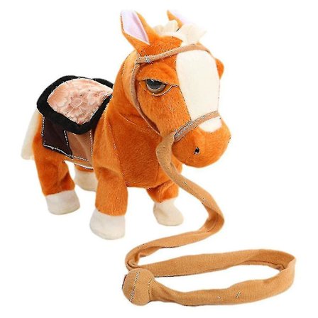 Elektronisk Interaktiv Hest Gå-Hest Med Fjernbetjeningstøjle Dansende Syngende Gående Musikalsk Ponypet Legetøj Kompatibel Med Kids-u -ES