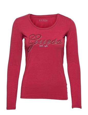 Ls Cn Raisa Tee Pink GUESS Jeans