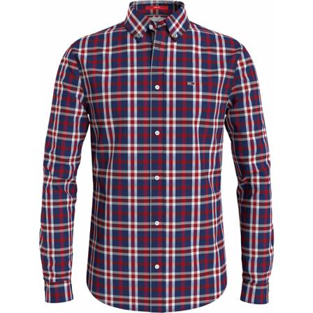 Tommy Jeans, Shirt Blauw, Heren, Maat:S,stretch