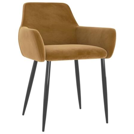 Vidaxl Matstolar 2 St Brun Sammet Brun