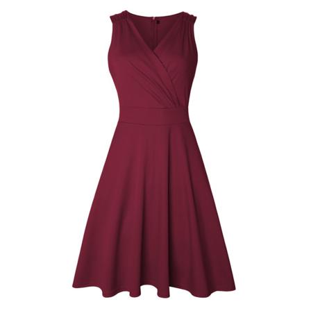 Casual Klänning Vintage Hög Midja Dans Sommar