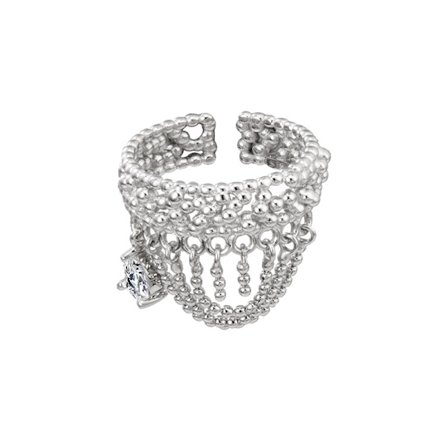 925 Sterling Silver - Öppen ring för kvinnor - Öppning nr 13 (justerbar