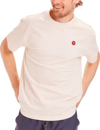 Knowledge Cotton Apparel Men's Reborn Aspen Back Printed Tee Men short-sleeved sweaters White M