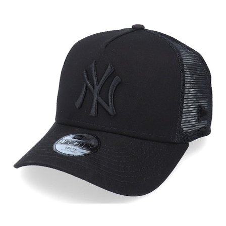 Kinder New Era - MLB Schwarz trucker Cap - Kinder New York Yankees Clean 9FORTY A-Frame Black Trucker @ Hatstore
