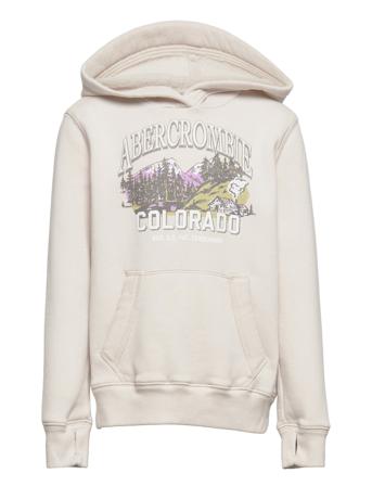 Kids Girls Sweatshirts Cream Abercrombie & Fitch