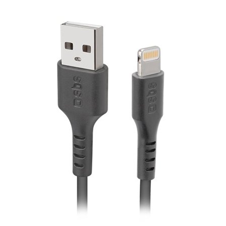 SBS TECABLEUSBIP589K USB-A - Lightning-kabel 1 m MFi-certificeret - sort
