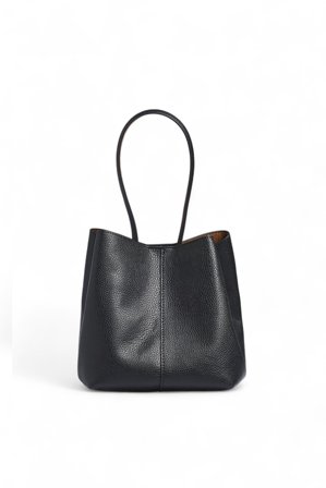 Janka Polliani x NA-KD Squared Leather Handbag - Tasker - Sort - One Size