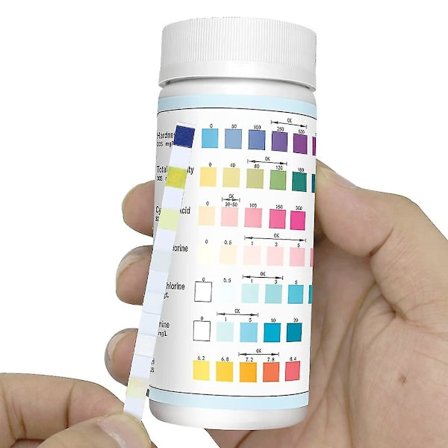 Pool Test Strips 7-i-1 Pool Test Stand til Overjordiske Pools Total Klor Frit Klor Brom Alkalinitet Ph Hårdhed og Cyanursyre