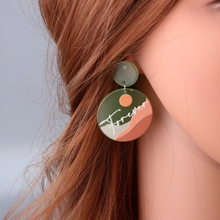 Øreringe Hjerte LGBTQ Regnbue Smykker Akryl Rustfrit Stål Kroge.