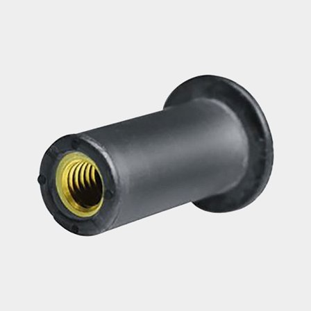 Rivet nuts, rubber, M4, 12.6 mm, 4-pack