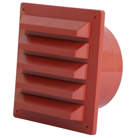 Flexit 117143 Ventilgaller för Ø100 mm kanal, med stos Röd, Ventilation