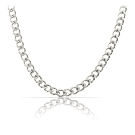 Høykvalitets sølvkjede i rustfritt stål • Robust sølvkjede • Solid king kjede 60 cm | 10 mm • Cuban Link Chain Link Chain Curb Chain