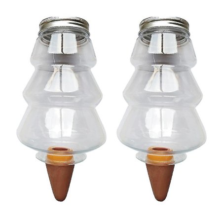 Plante selvvanding kugle selvvanding plantepot stik-i vandingsanordning 2-pak automatisk drypvanding til indendørs og udendørs plante hængende plante 