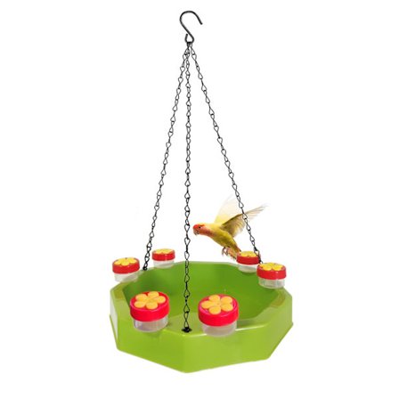 Fuglebad til haven hængende, hængende fuglebad vandføder, plast, leveres med 6 fugledrikkere, fuglebad tilbehør, fuglebad understøtter