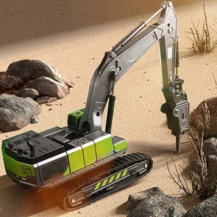 Leketøybil for barn, Gravemaskin, Anleggsbil, Lekeapparat, Boremaskin, Punch (Fww)