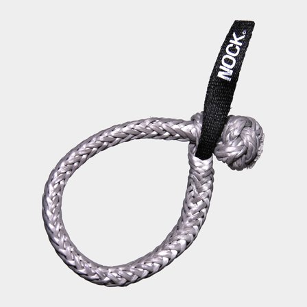 Soft shackle NOCK Titan Pro, UHMWPE 78, grey, Ø8 mm (made from Ø4 mm rope), 80 mm, 1600 kg