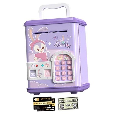 ATM Sparegris for Barn Pedagogisk Fingeravtrykkgjenkjenning Pedagogisk Leker Kuromi [DB]