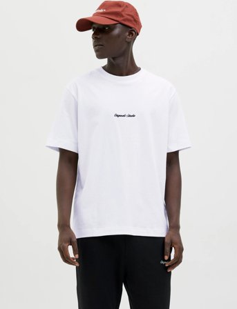 Jack & Jones Jornorrebro Emb Tee Ss Crew Neck Noos - White - S