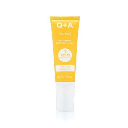 Q+A Peptide Renewing Face Sunscreen SPF 50 50 ml, Skincare, Solcreme, Solcreme Til Ansigtet