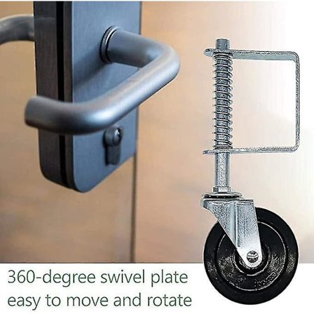 Fjærhjul 4 tommer Gummiport Hjul med Bremse Tungt