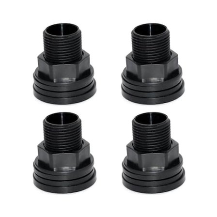 PVC Skotgennemføring - Dobbeltgevind Skotgennemføring Vandtank Tilslutning til Regnvandstønder Akvarier Vand