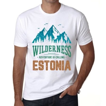 Wild Nature T-shirt herr Äventyret kallar Estland – Vildmarken, äventyret kallar Estland – Vintage T-shirt