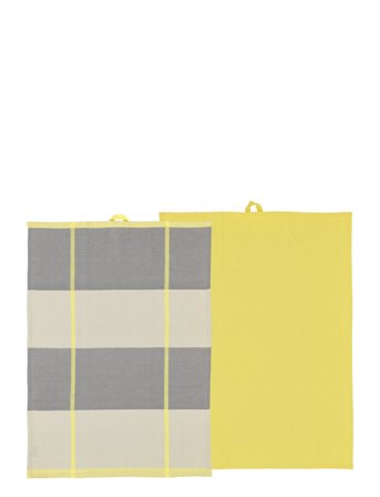 Södahl Viskestykke Blocks 2 Stk. - Yellow - 50X70CM x 70