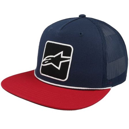 Alpinestars - Blå trucker Keps - Control Navy/Navy/Red A-Frame Trucker @ Hatstore