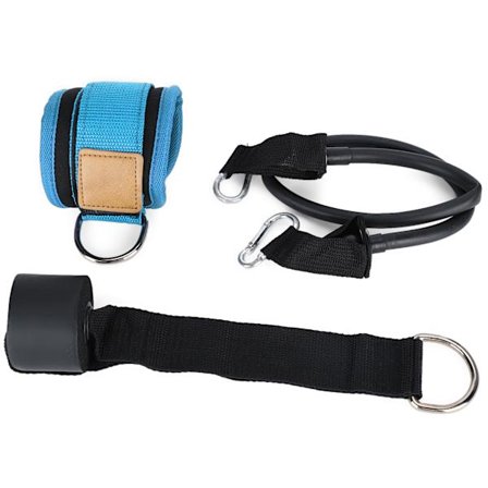 Fitness elastikbånd til idrætstræning Ben træning med ankelring spændeBlå