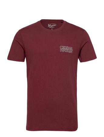 Embroidered Type Logo T-Shirt Red Original Penguin