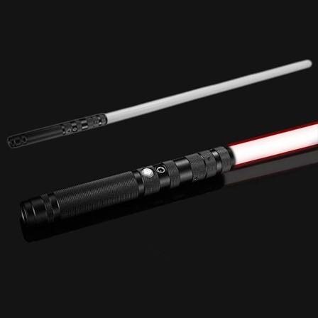 Metallisk Oppladbar Utvidbar Lys-sabel med 7/10 Fargeskiftende LED-lys for Barn - Cosplay Leke for Halloween og Jul