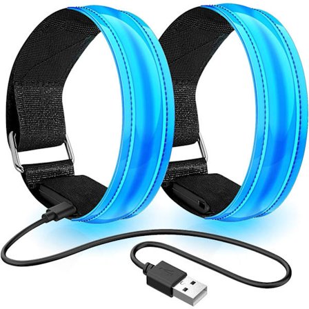 Laddningsbart LED-armband, Reflekterande LED-löpararmband, A
