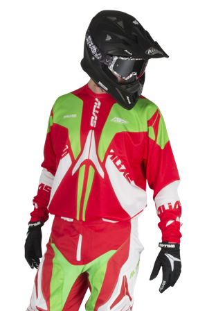 Maglia Cross Alias A1 Verde Neon/Verde/Rosso M