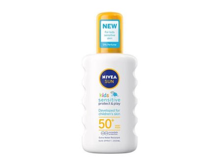 NIVEA Solskyddspray Kids Protect & play Sensitive 50+ 200ml - Lyreco - Sjukvård och omsorg - Hygien - Solskydd
