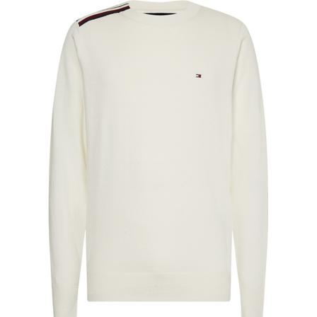 Tommy Hilfiger, Round-neck Knitwear Biały, Mężczyzna, Rozmiar: 2XL