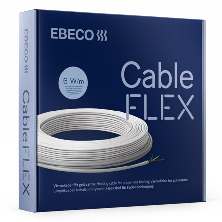 Ebeco Cableflex 6 Gulvvarmekabel 6 W/m, 31 m, 190 W, Varme