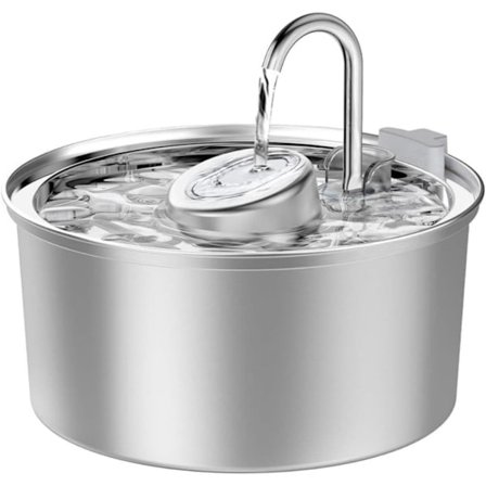 Automatisk Vanndispenser Katt 3,2 L – Kattefontene i Rustfritt Stål for Kjæledyr