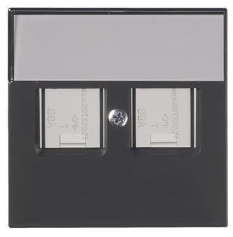 ABB 2TKA00001109 Midtplate 2xRJ45 Antrasitt, Strømbrytere & vegguttak