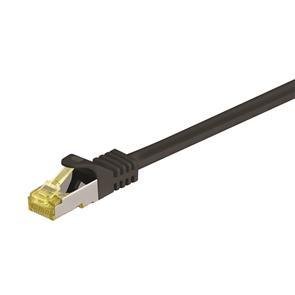 Goobay S/FTP CU Cable Cat7. RJ45 Plug. Black. 0.5m Factory Sealed