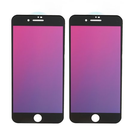 2 st Anti Peeping skärmskydd härdat glas gradientfärg mobiltelefon Anti Blue Light film för IPhone 7 Plus 8 Plus