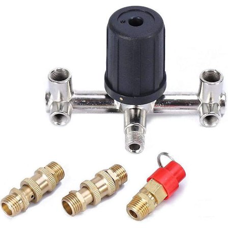 Trykkbryter for luftkompressor, dobbel utløpsrør, trykkregulatorventil for luftkompressor, reservedel med brakett