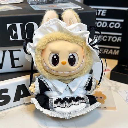 Sommerudsalg Monster dukke dukketøj første generation anden generation blind boks Monster dukke dukketøj (hovedbeklædning + smækkjole)