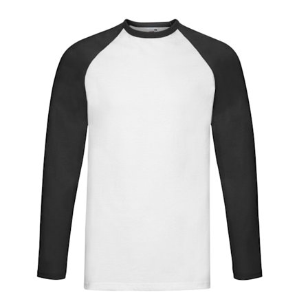 Fruit of the Loom Unisex Adult Contrast Long-Sleeved Baseball T