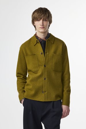 NN.07 Jonas 6398 Hemdjacke Herren Grün Wolle