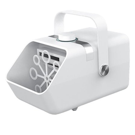 Helautomatisk boblemaskin Vifte-type enorm mengde bobleblåsere for barn Hvit